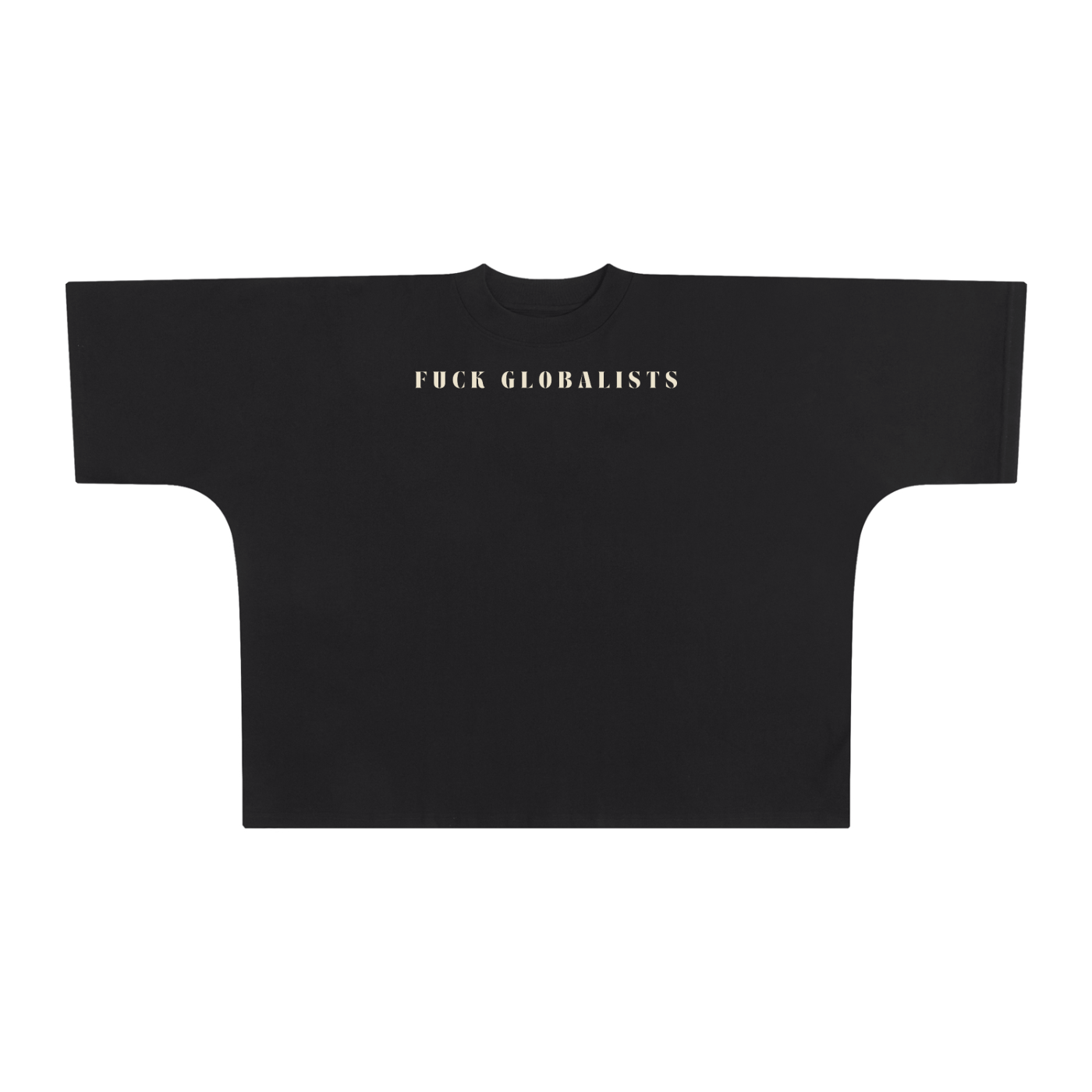 fuck globalists streetwear black shirt