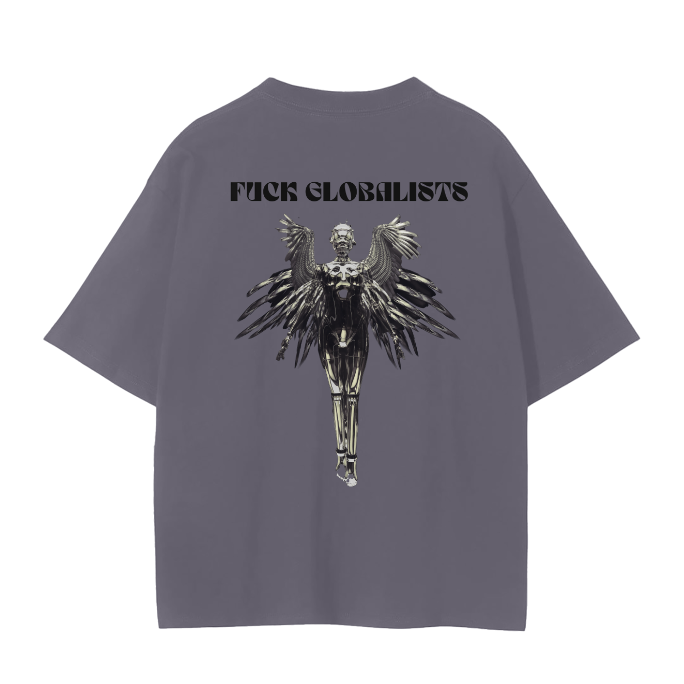 dark gray modern republican t-shirt with tech angel graphic 