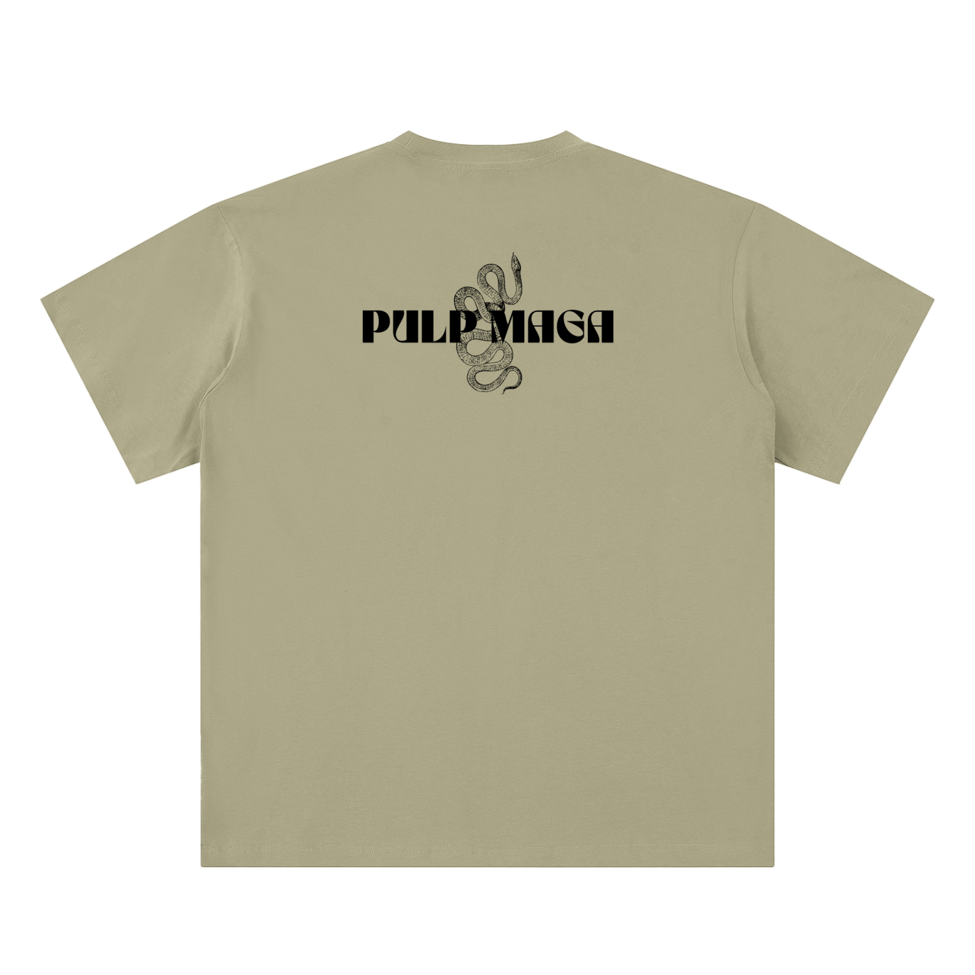 gray coffee pulp maga back printed tee