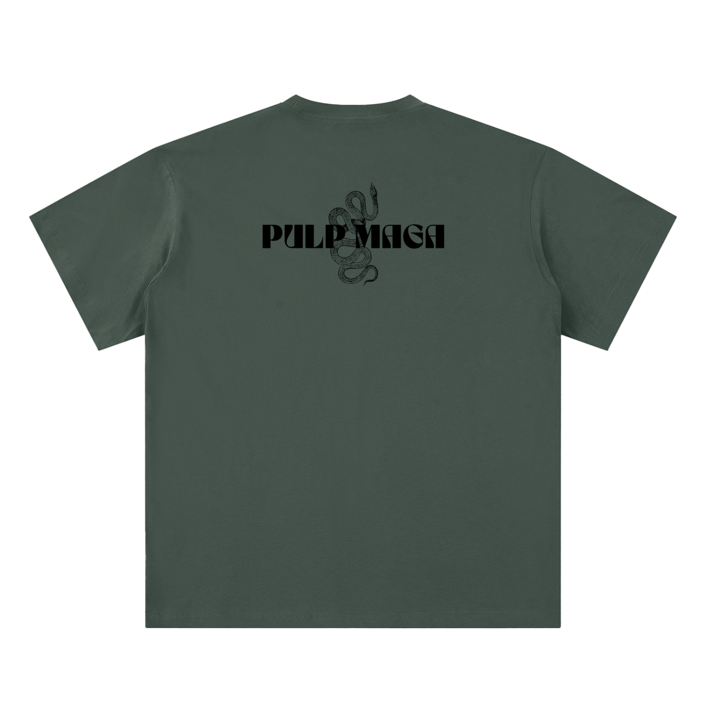 pulp maga logo green streetwear political tee