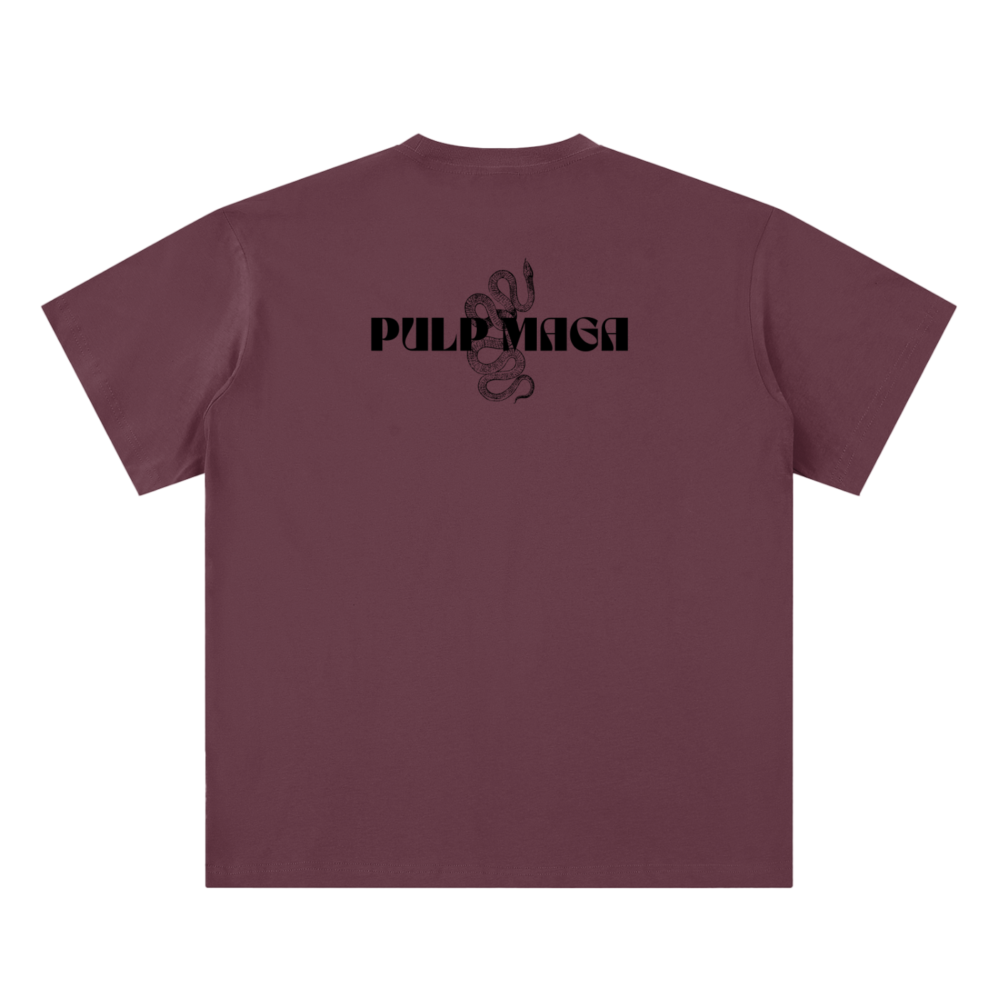 Plum purple streetwear  tee with PULP MAGA logo