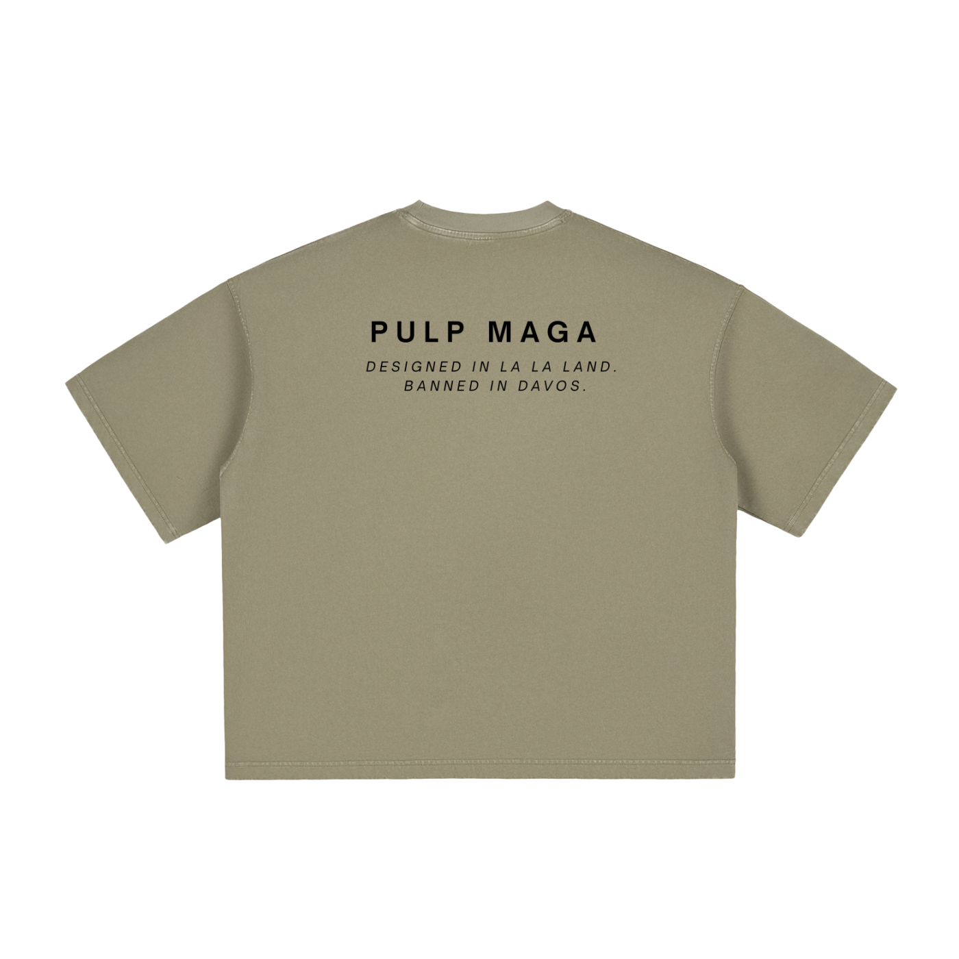 green premium political t-shirt with minimal maga logo and slogan