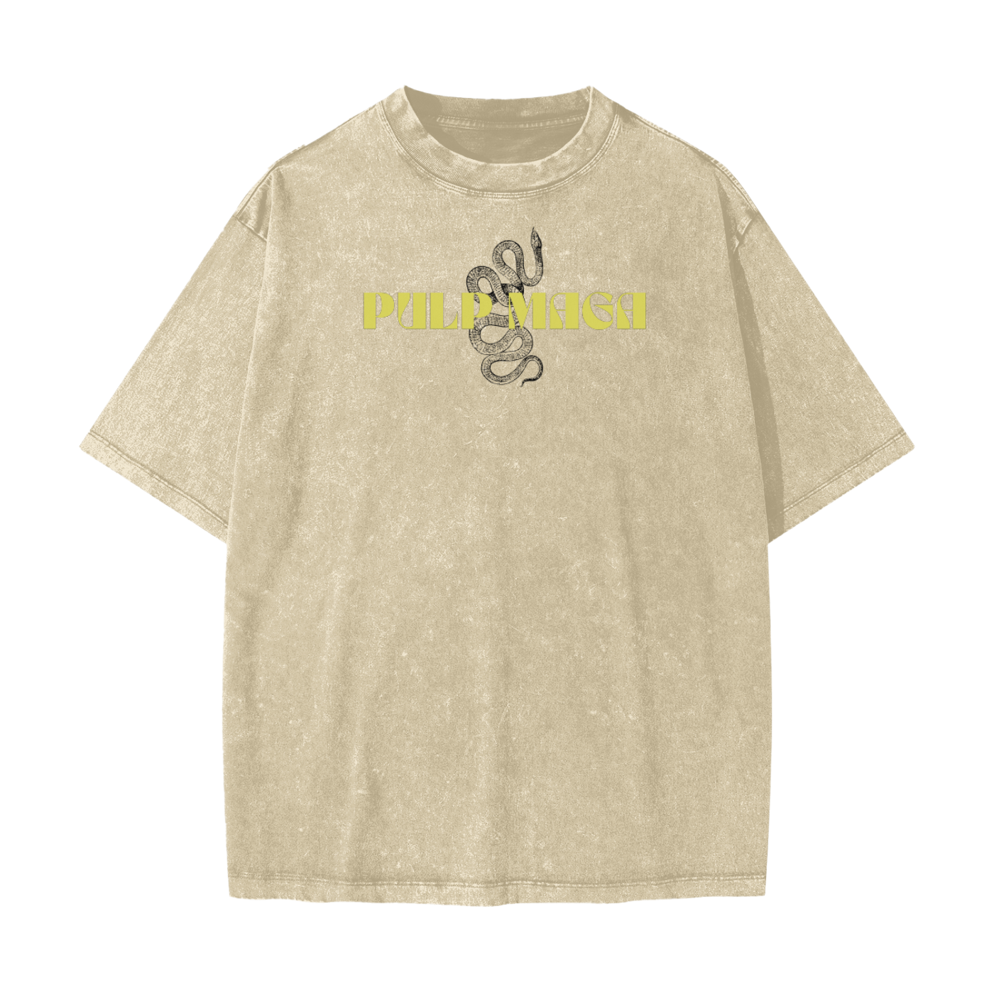 khaki pulp maga t-shirt in style of yeezy