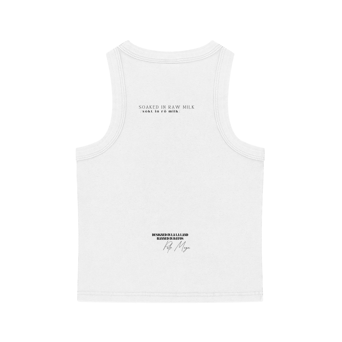 white y2k tank with RFK make america healthy again modern text