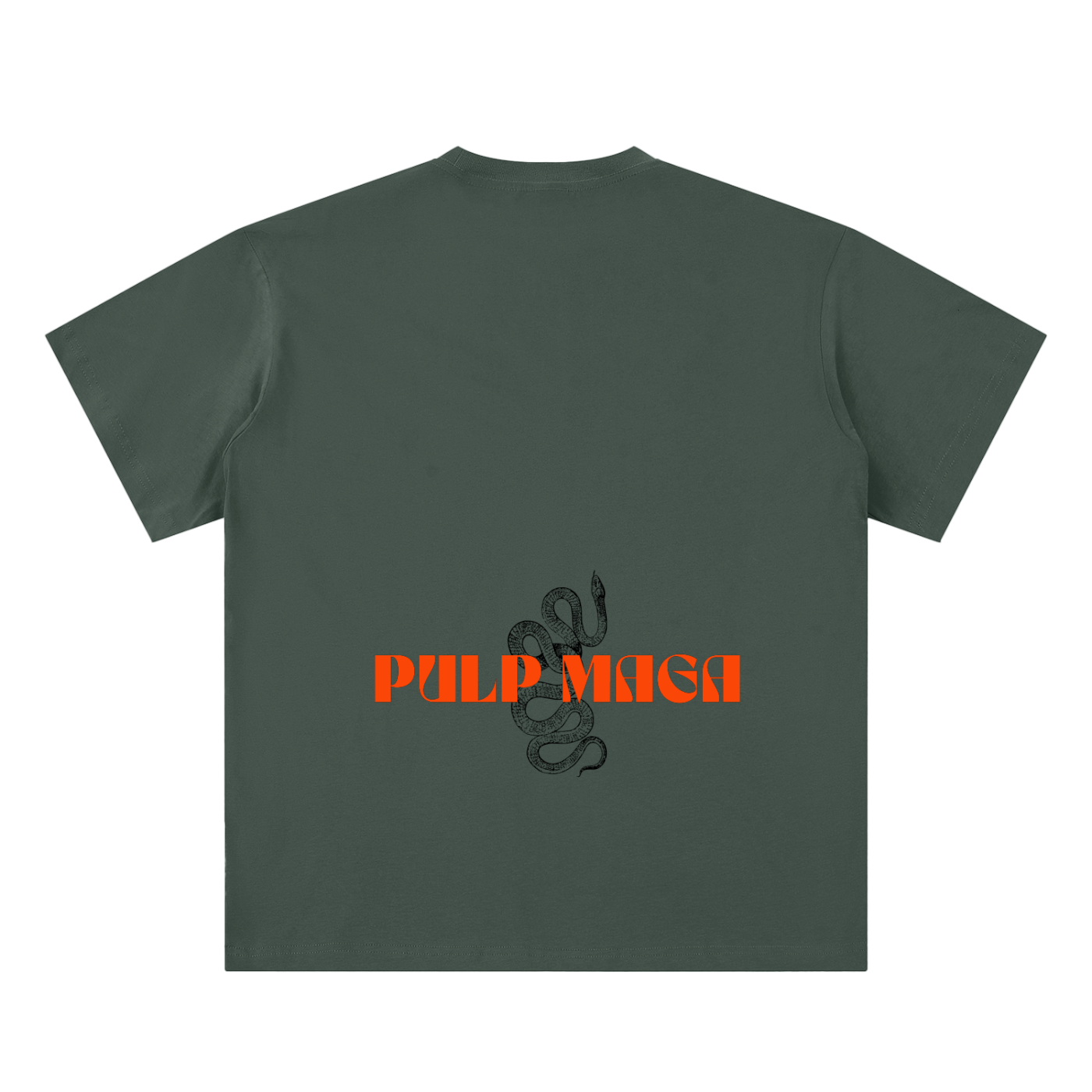 streetwear logo on green tee