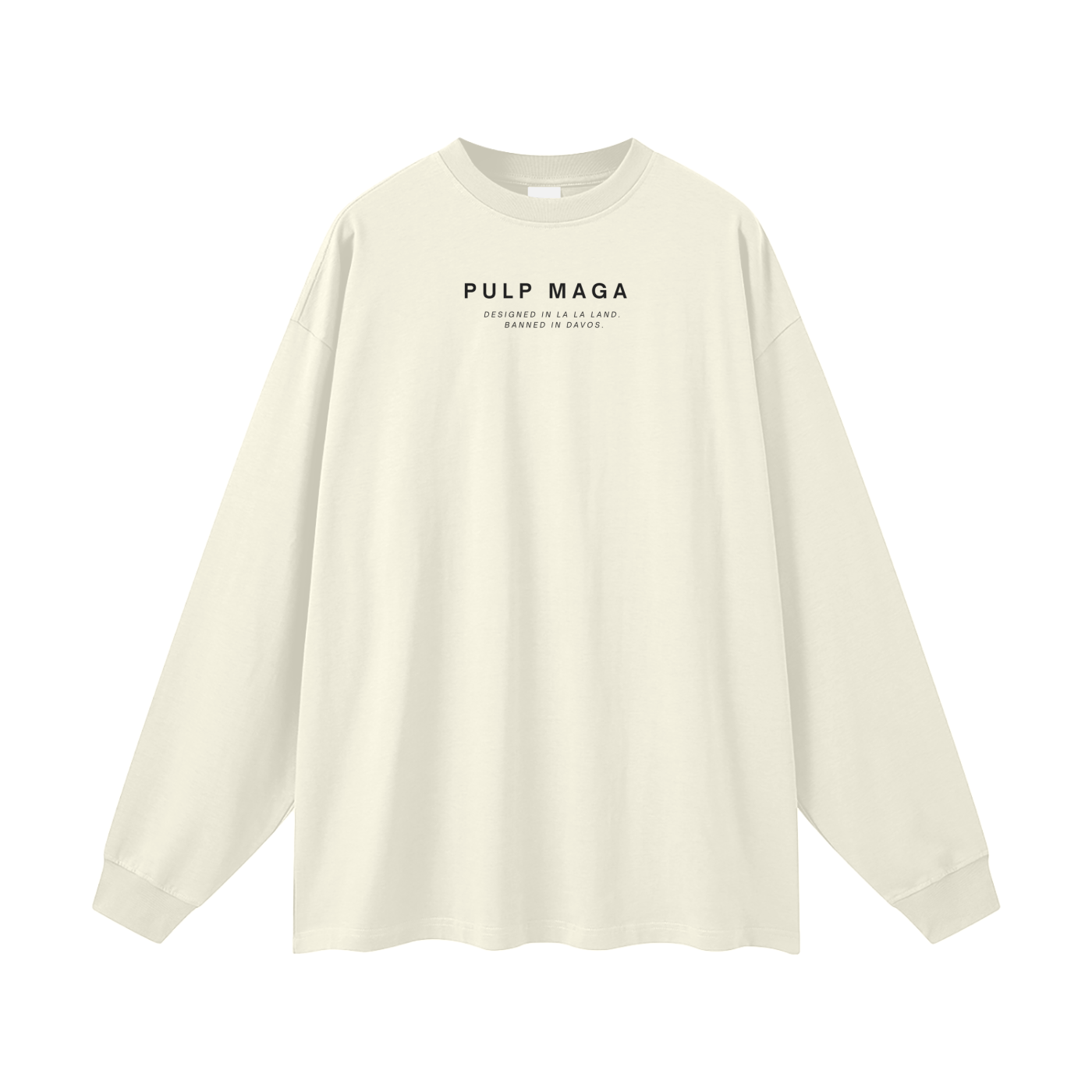 neutral milk tea colored long sleeve shirt – subtle finish with no text