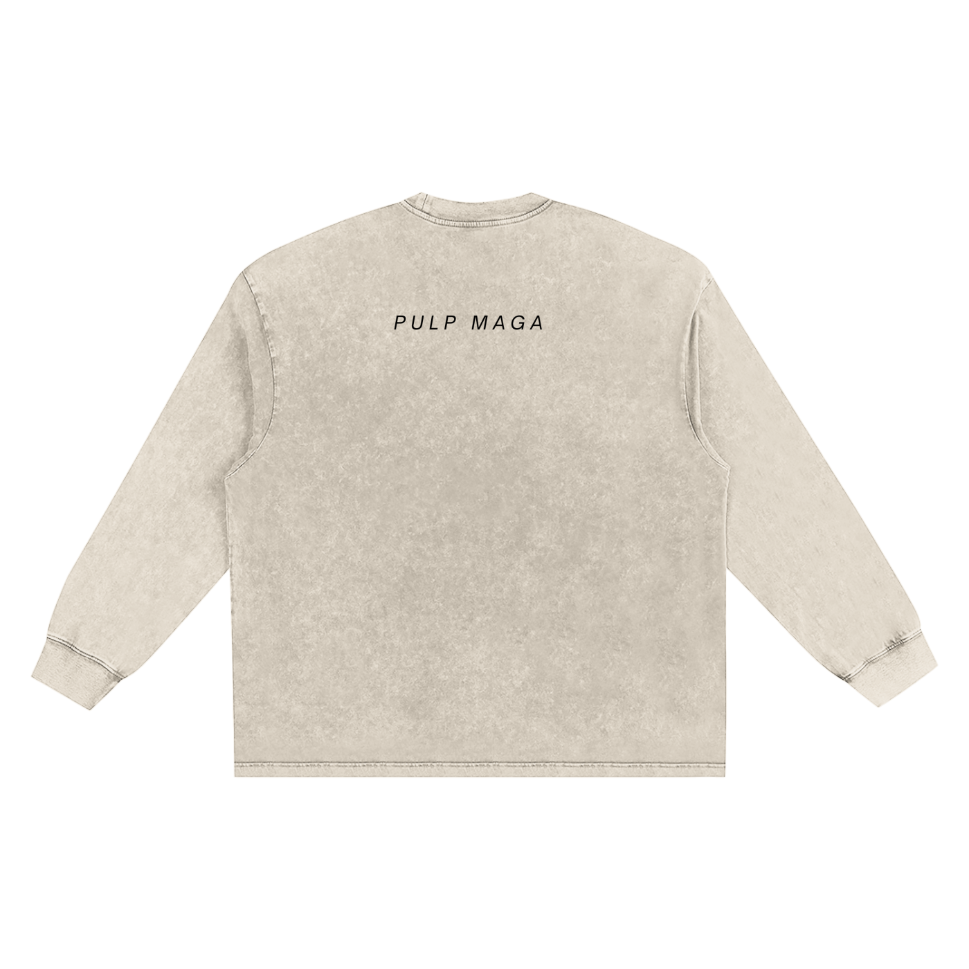 lux political streetwear tee with quiet pulp maga logo across the shoulders.
